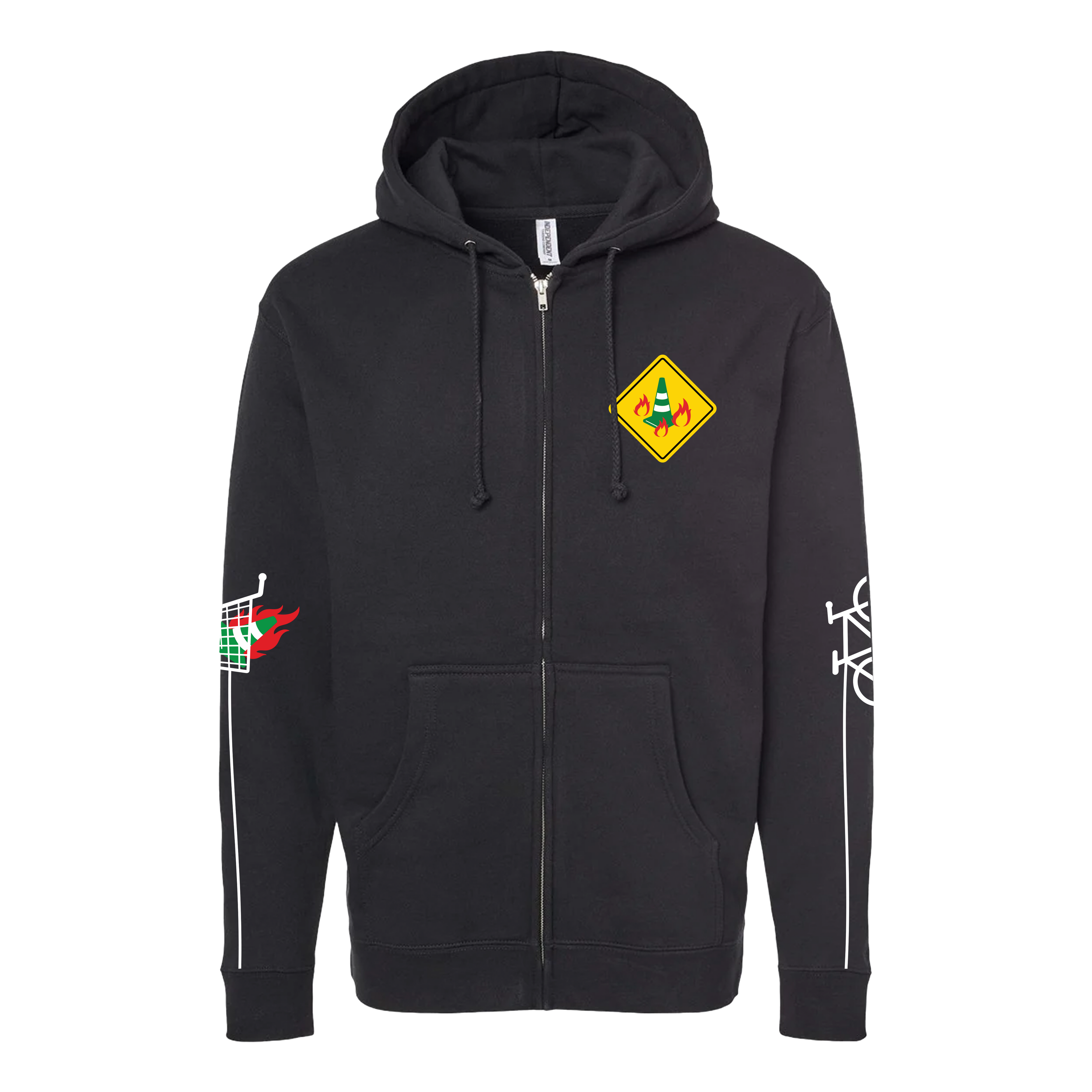 a little messed up traffic cone zip up hoodie (PRE ORDER)